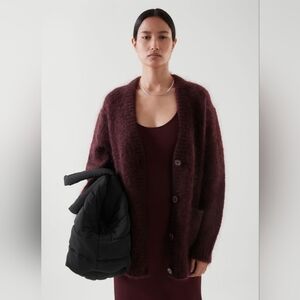 CLOSET CLOSING -Cos Burgundy Mohair Cardigan
